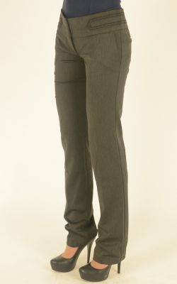 серые брюки Bovona с широким поясом